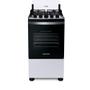 Imagem de Fogão 4 Bocas a Gás Brastemp Branco BFO4EBBUNA Mesa Inox Dupla Chama e Acendimento Automático Bivolt