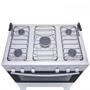 Fogão 5 Bocas Atlas Mônaco Plus Branco com Mesa Inox Bivolt Imagem de Fogão 5 Bocas Atlas Mônaco Plus Branco com Mesa Inox Bivolt