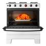 Imagem de Fogão 5 Bocas Esmaltec F5IAB5121 Ideal Super Mesa em Aço Inox Acendimento Automático Branco Bivolt