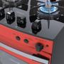 Fogao a Gas Gaudi Vetro Vitreo 4 Q Vermelho Gas Glp - Venax Imagem de Fogao a Gas Gaudi Vetro Vitreo 4 Q Vermelho Gas Glp