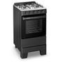 Imagem de Fogão a Gás Mesa Inox e Forno 50L Limpa Fácil Esmaltec IDEAL POP F4ISP Cor Preto 4 bocas