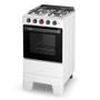 Imagem de Fogão a Gás Mesa Inox Forno 50L Limpa Fácil e Acendimento Automático Esmaltec IDEAL Super F4IAB Cor Branco 4 bocas Bivolt