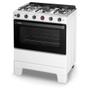 Imagem de Fogão a Gás Mesa Inox Super Chama Forno 84L Limpa Fácil e Acendimento Automático IDEAL Super F5IAB Cor Branco 5 bocas Bivolt
