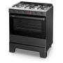 Imagem de Fogão a Gás Mesa Inox Super Chama Forno 84L Limpa Fácil e Acendimento Automático IDEAL Super F5IAP Cor Preto 5 bocas Bivolt