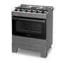 Fogão a Gás Mesa Inox Super Chama Tampa de Vidro Forno 84L Limpa Fácil e Acendimento Automático IDEAL Top T5IAT Cor Titanium 5 bocas Bivolt - ESMALTEC Imagem de Fogão a Gás Mesa Inox Super Chama Tampa de Vidro Forno 84L Limpa Fácil e Acendimento Automático IDEAL Top T5IAT Cor Titanium 5 bocas Bivolt
