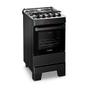 Imagem de Fogão a Gás Mesa Inox Tampa de Vidro Forno 50L Limpa Fácil e Acendimento Automático Esmaltec IDEAL Top T4IAP Cor Preto 4 bocas Bivolt