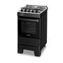 Imagem de Fogão a Gás Mesa Inox Tampa de Vidro Forno 50L Limpa Fácil e Acendimento Automático Esmaltec IDEAL Top T4IAP Cor Preto 4 bocas Bivolt