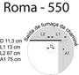 Imagem de Fogão a Lenha Roma Chapa Vitrocerâmica Preto Esquerdo Antonow