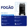 Imagem de Fogão Atlas Agile Up 4 Bocas Automático Mesa de Inox Forno 50L