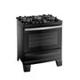 Imagem de Fogão Atlas Agile Up Glass 5 bocas Automático com Mesa de Vidro Preto - Bivolt