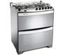 Imagem de Fogão Brastemp 5 bocas duplo forno cor Inox com acendimento automático e mesa flat top