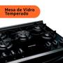 Imagem de Fogão Brastemp 5 Bocas Mesa De Vidro e Turbo Chama Preto BFS5VCE - Bivolt