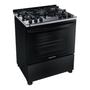 Imagem de Fogão Brastemp 5 Bocas Preto Com Mesa de Vidro e Turbo Chama - BFS5VCE