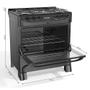 Imagem de Fogão com forno Mueller preto fosco 5 Bocas com mesa esmaltada Bivolt