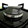 Imagem de Fogão Cooktop 2 Bocas a Gás Ultra Chama 127V/220V Bivolt Acendimento Automático Vidro Braslar