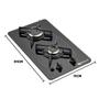 Imagem de Fogão Cooktop 2 Bocas a Gás Ultra Chama 127V/220V Bivolt Acendimento Automático Vidro Braslar
