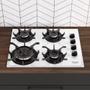 Imagem de Fogão Cooktop 4 Bocas Branco a Gás Itamaster Itatiaia 127/220v Tripla Chama