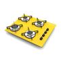 Imagem de Fogão Cooktop 4 Bocas Ultra Chama Bivolt Chamalux - Amarelo