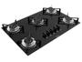 Imagem de Fogão Cooktop 5 Bocas à Gás Fischer Mesa Vidro Preto Bivolt