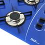 Imagem de Fogão cooktop a gás D&D 4 bocas azul - Acendimento automático
