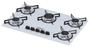 Imagem de Fogão Cooktop Chamalux 5 Bocas Ultra Chama Branco 110v/220v Trempe de Chapa