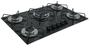 Imagem de Fogão Cooktop Classic 5 Bocas Tripla Chama Marmorizado Preto