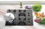 Imagem de Fogao cooktop fischer 4 bocas tripla chama infinity gas mesa vidro preto