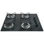 Imagem de Fogão Cooktop Gás 4 Bocas Ultra Chama 127v/220v Marmo Preto