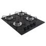 Imagem de Fogão Cooktop Gás 4 Bocas Ultra Chama 127v/220v Marmo Preto