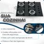 Imagem de Fogão Cooktop Gás 4 Bocas Ultra Chama 127v/220v Preto