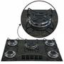 Imagem de Fogão Cooktop Gás 5 Bocas Chama Tripla 127v/220v Mesclado