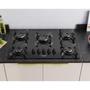 Imagem de Fogão Cooktop Itatiaia Electra 5 Bocas Mesa de Vidro Preto 127/220V Trempe Aço