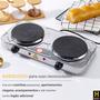 Imagem de  Fogão Cooktop Portátil Elétrico 2 Bocas 2000w Chapa Linha Premium