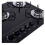 Imagem de Fogão Cooktop Tedge 5 Bocas Ultra Chama Preto 127v/220v