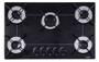 Imagem de Fogão Cooktop Tedge 5 Bocas Ultra Chama Preto 127v/220v