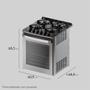 Imagem de Fogão de Embutir 4 bocas Electrolux Cinza Experience com Mesa de Vidro, PerfectCook360 e VaporBake (FE4EC)