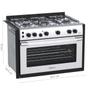 Imagem de Fogao de Embutir 5 Bocas Venax Gaudi Platinum GII Inox Gas Glp