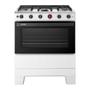 Imagem de Fogão de Piso 5 Bocas Esmaltec F5IAB Ideal Super  Mesa em Aço Inox, Acendimento Automático, Branco, Bivolt