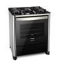 Imagem de Fogão de Piso Fischer 5 Bocas TC Gran Chef com Grill Preto e Inox - 220 Volts