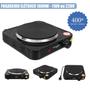 Imagem de Fogão Elétrico Cooktop de Mesa 1 Boca 1000W, Design Moderno, Compacto e Portátil, Superfície de Fácil Limpeza, Controle de Temperatura Preto