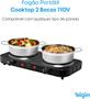 Imagem de Fogao Eletrico Portatil Cooktop 2 Bocas Elgin - 110V