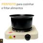 Imagem de Fogão Elétrico Portátil De Mesa Fogareiro Camping Cooktop 1 Boca 1200w Linha Premium