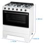 Imagem de Fogão Esmaltec Ideal Pop 5 Bocas Manual Mesa Aço Inox