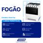 Imagem de Fogão Esmaltec Ideal Pop 5 Bocas Manual Mesa Aço Inox