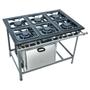 Imagem de Fogão Ind Baixa Pressão com Forno - 6 bocas 3 QS 3 QD 30x30 M19 S2000 Perfil 5 Metalmaq