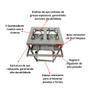 Imagem de Fogão Industrial 2 Bocas Junior de Alta Pressão com Caulim