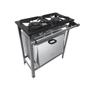 Imagem de Fogao Industrial 2 Bocas M-10 M/m S2020 30X30 Perfil 5Cm Com Forno - Metalmaq