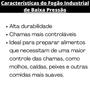 Imagem de Fogão Industrial 3 Bocas 2QS 1QD Baixa Pressão P5 com Forno 57L de Piso