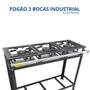 Imagem de Fogão Industrial 3 Bocas Alta Pressão 30x30 QS - Perfil 05