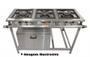 Imagem de Fogão Industrial 3 bocas Duplas 30x30 P5 em Aço Inox e Forno